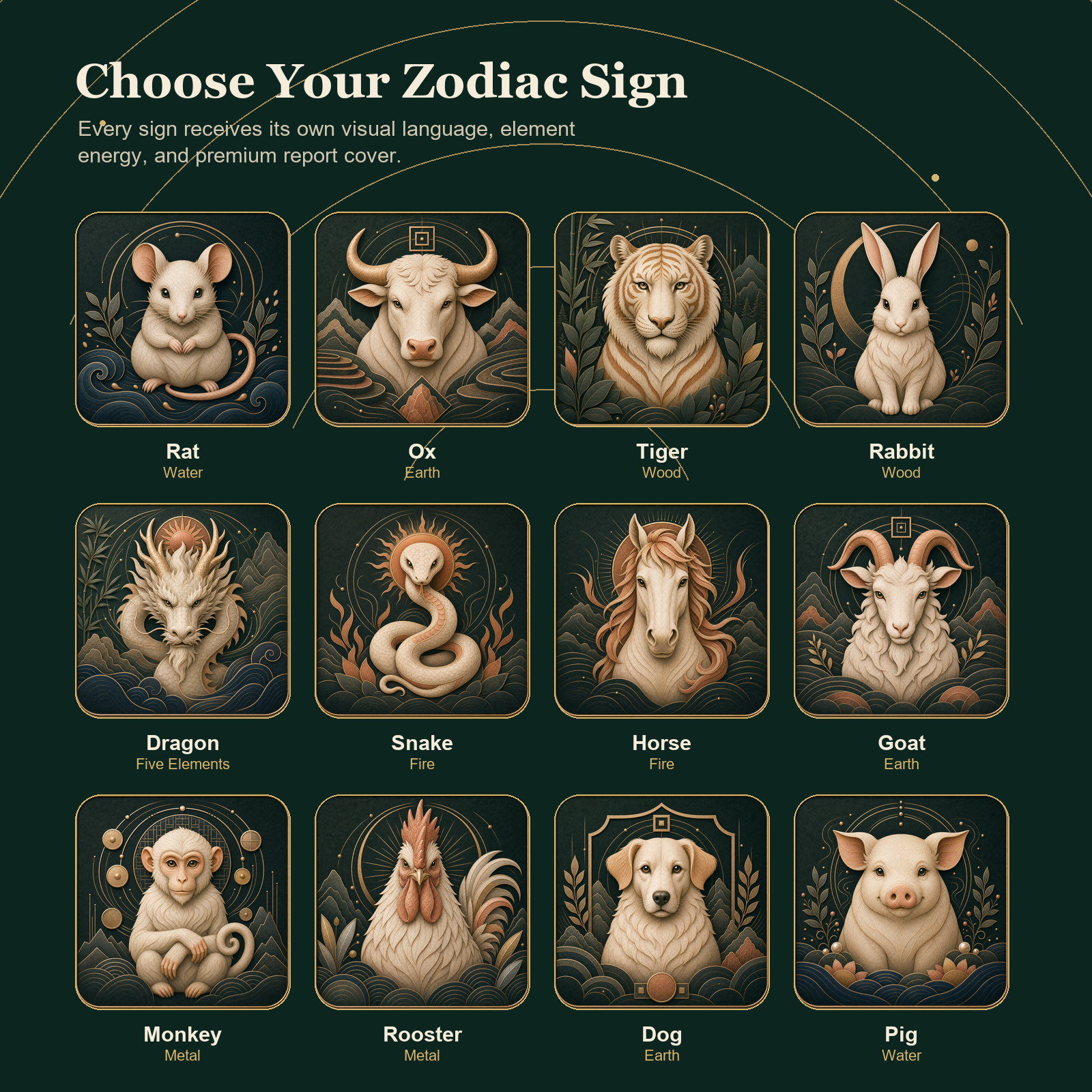 Chinese Zodiac Five Elements Report